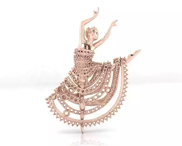 ballerina woman jewelry pendant