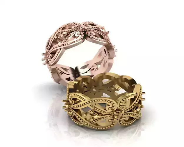 eternity floral jewelry ring
