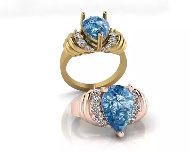 pear engagement high jewelry ring 