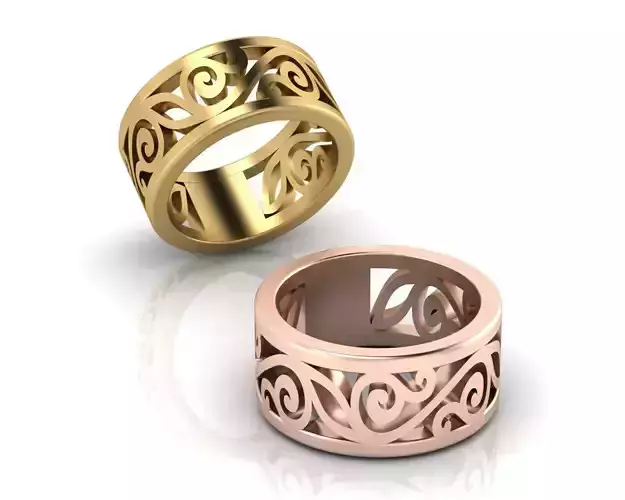 floral eternity gold ring