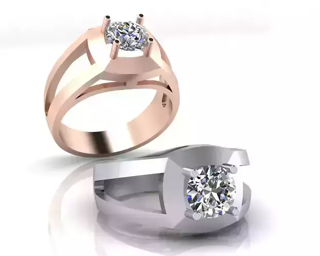 round engagement jewelry ring