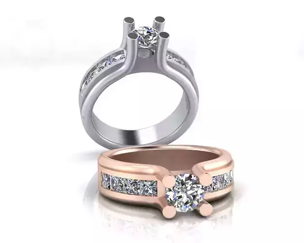 solitaire princes engagement jewelry ring