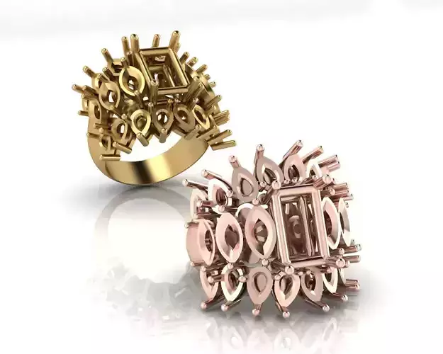 emerald pear and marquise jewelry ring