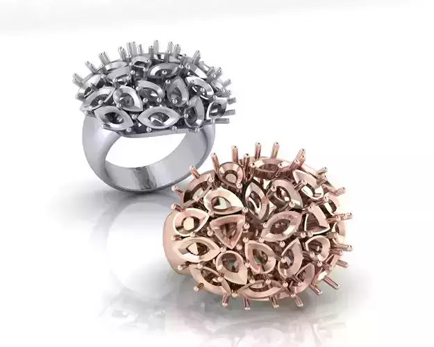 pear marquise triangle jewelry ring