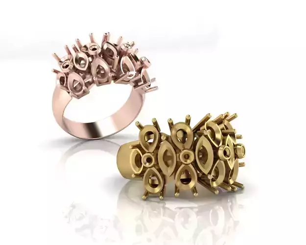 pear and marquise jewelry ring