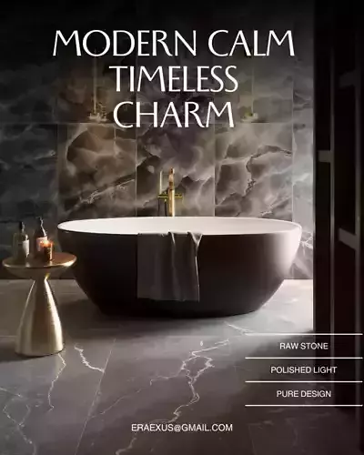 Luxury Onyx Spa Bathroom Photorealistic Interior Scene