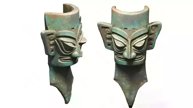 Sanxingdui Bronze Human Head