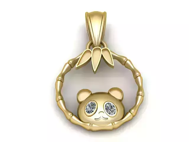 Cute Baby Panda Pendant  3D Printable  Model