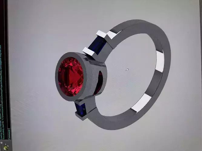 Ring with Bezel-Set Round Stone