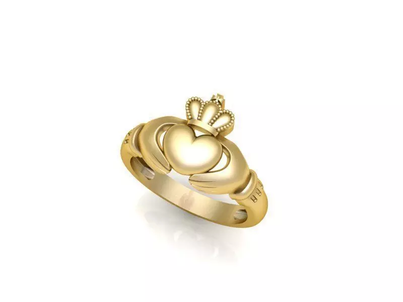 Ring  heart hands 3D print model_0