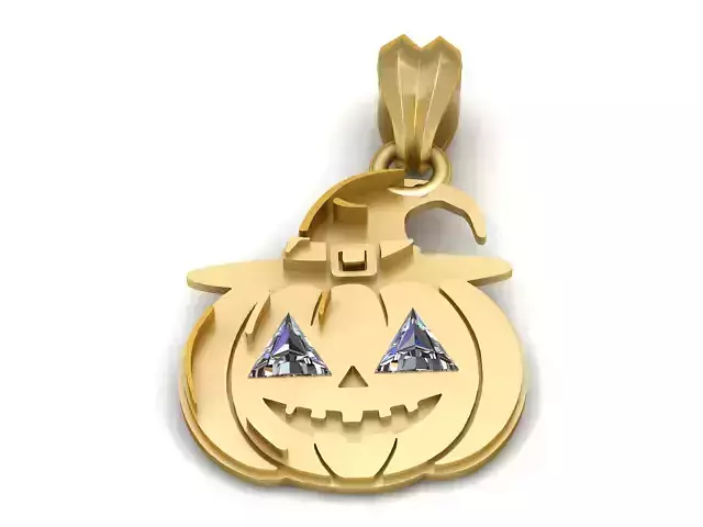Pumpkin Eyes Pendant 3D Printable  Model
