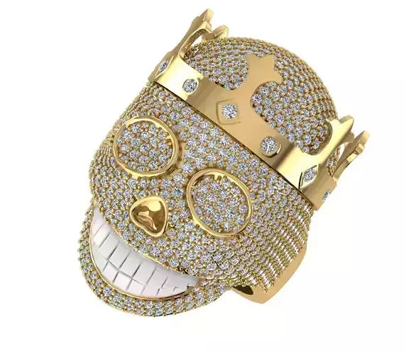 Skull ring 3D print model