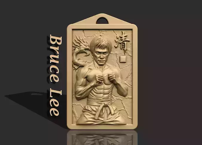 BRUCE LEE PENDANT 3D print model