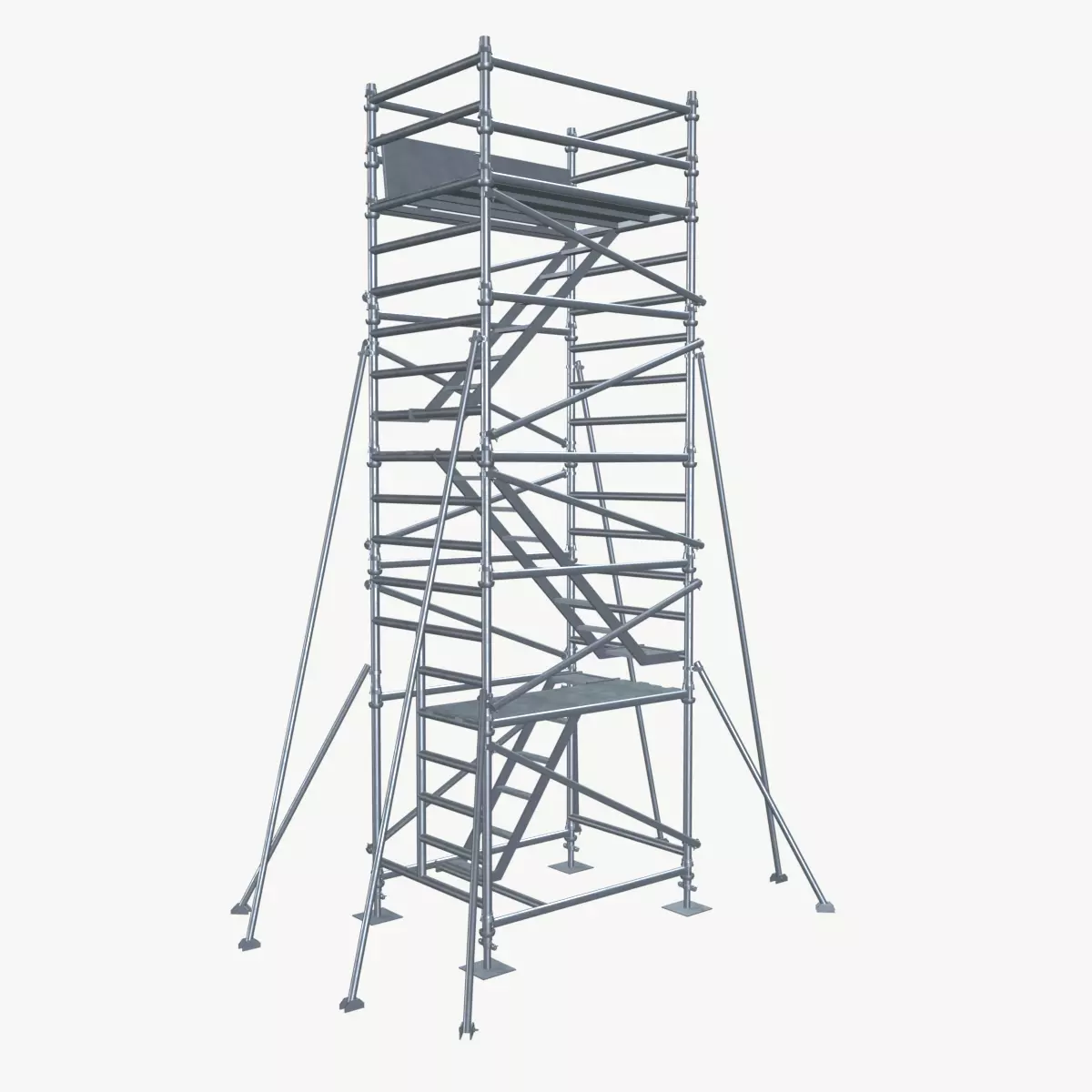 Scaffolding stairs Low-poly 3D model