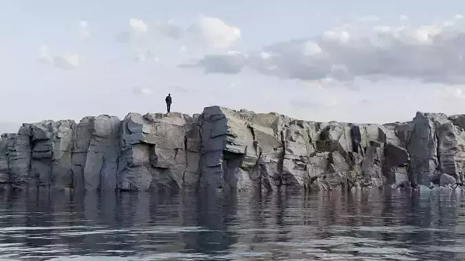 Sharp Cliff PBR Scan D