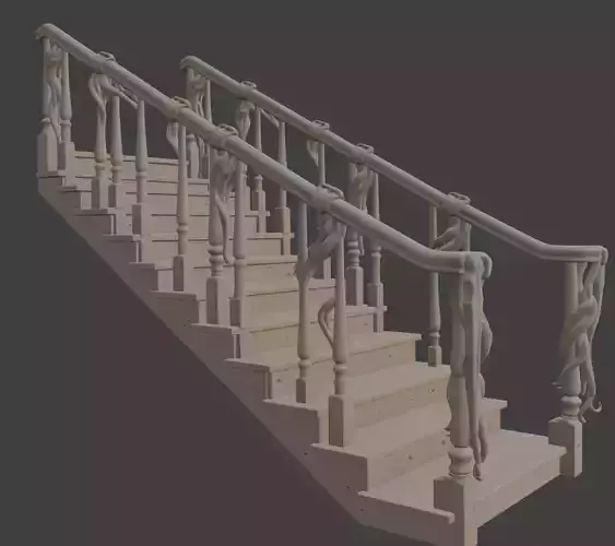 Fantasy Organic Wooden Staircase