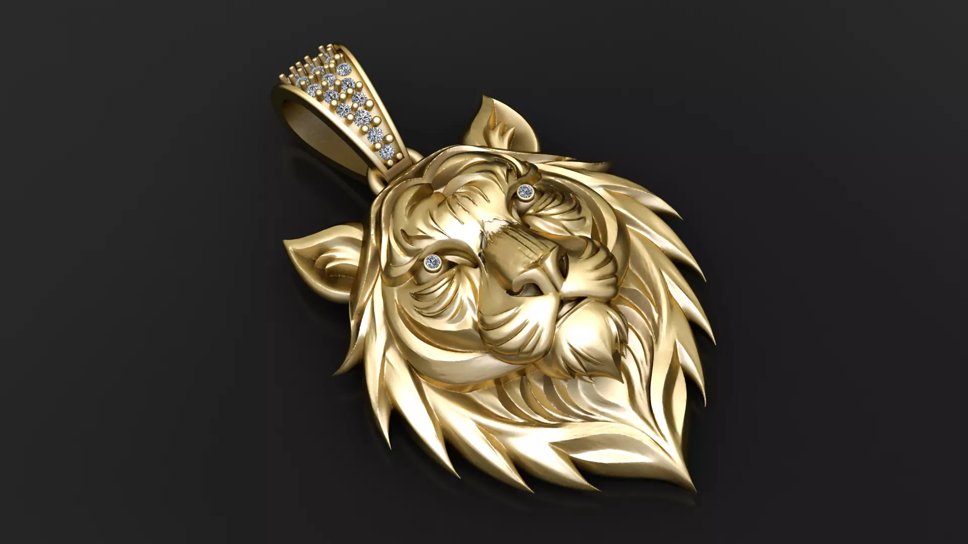 3D Tiger Head Pendant 3D print model