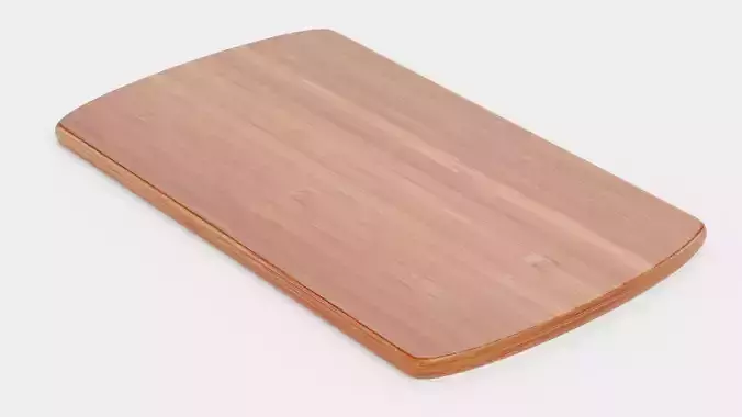 Cooking Board V1 - Rectangular Cutting and Serving Bamboo Block 3D model 5