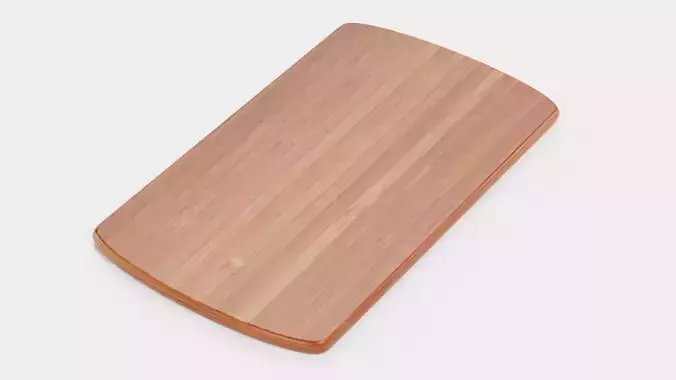 Cooking Board V1 - Rectangular Cutting and Serving Bamboo Block 3D model