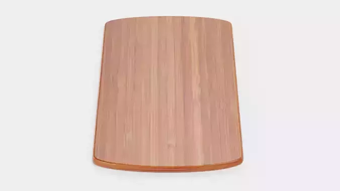 Cooking Board V1 - Rectangular Cutting and Serving Bamboo Block 3D model 6