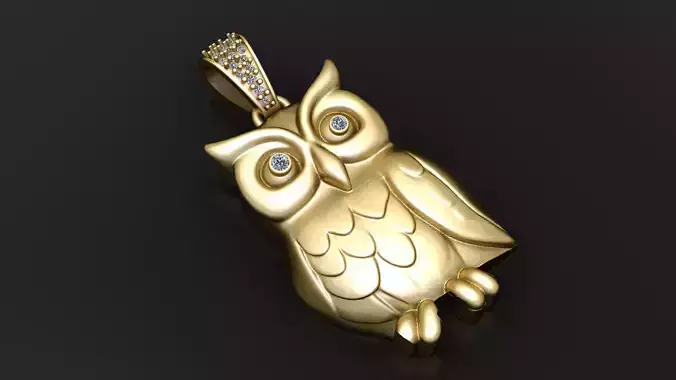 3D Owl Pendant