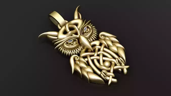 Celtic Owl Pendant