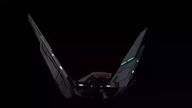 Kylo Ren Command Shuttle Free low-poly 3D model