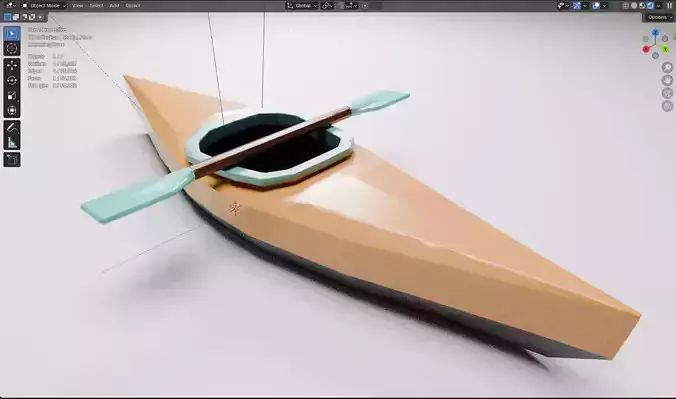 Low Poly Kayak