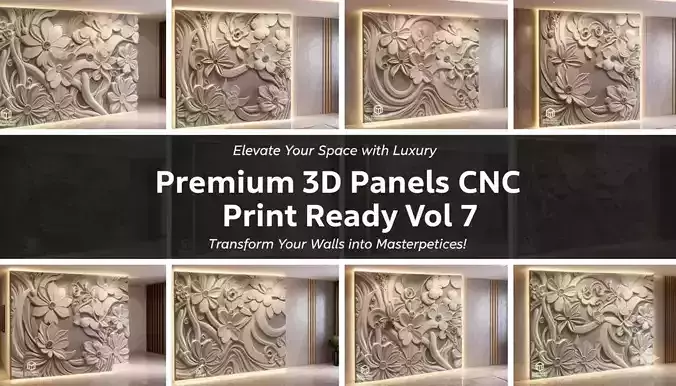 Premium 3D Panels CNC Print Ready Vol 7