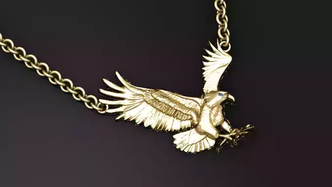 striking Flying Eagle Necklace Pendent