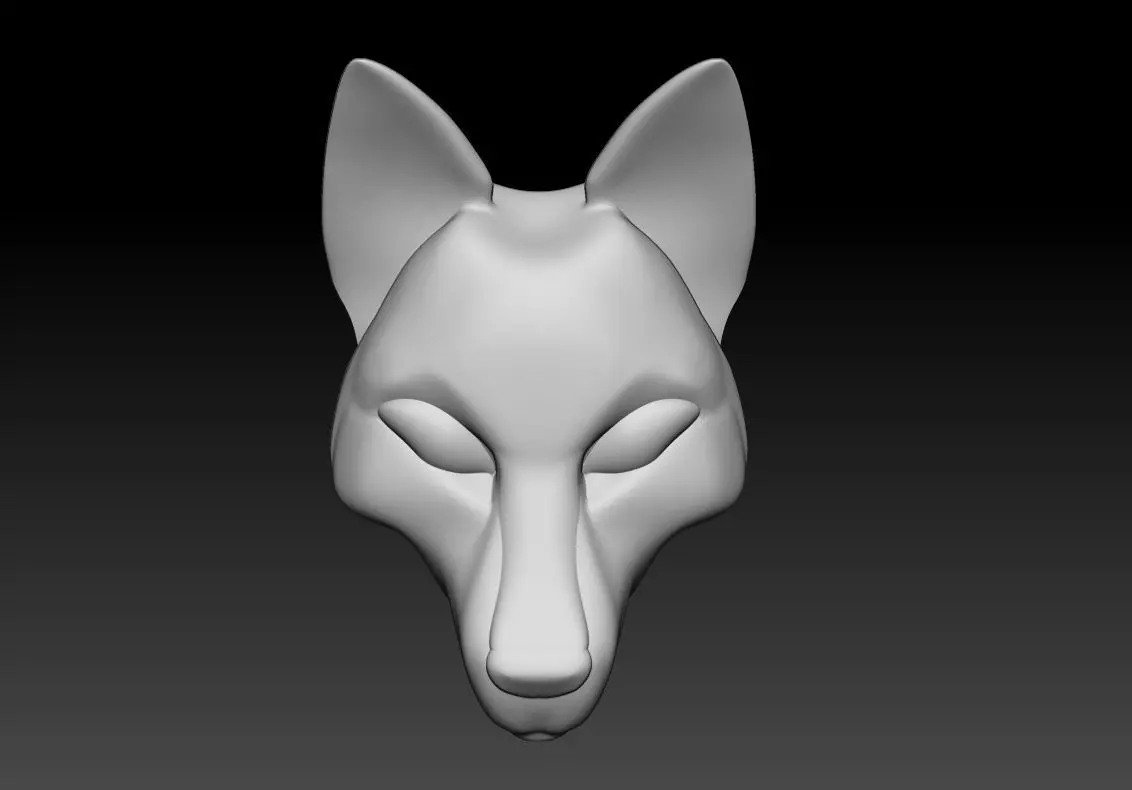 Fox Face Pendant 3D Printable Model 3D print model