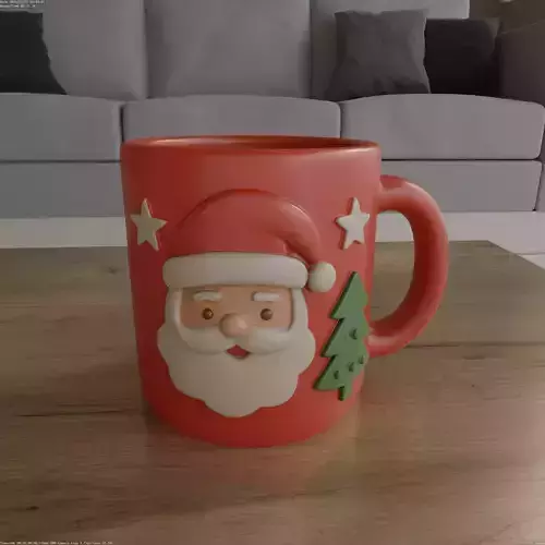 Santa Christmas Mug 3D Printable STL