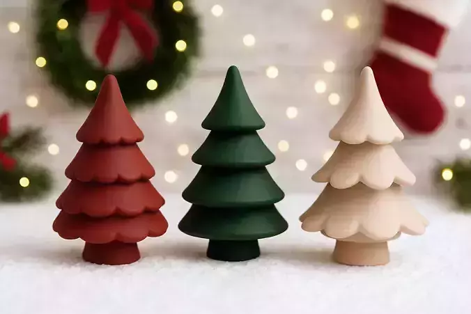 Christmas Tree Set STL Files for 3D Printing