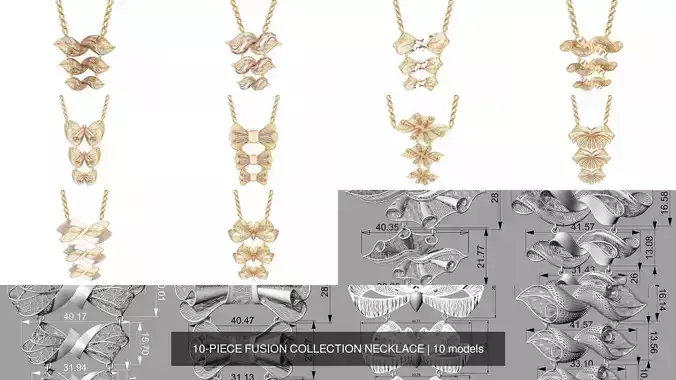 10-PIECE FUSION COLLECTION NECKLACE