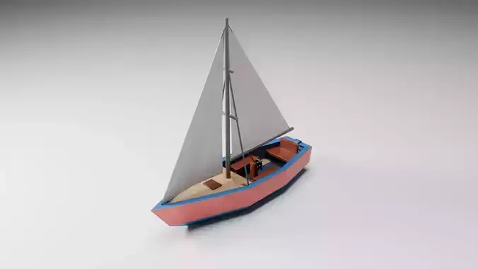  Sailboat Low Poly