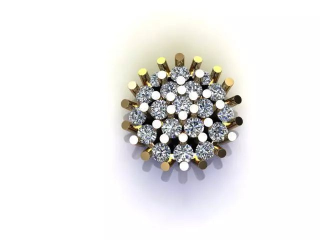 Diamond Cluster Nosepin Free 3D print model