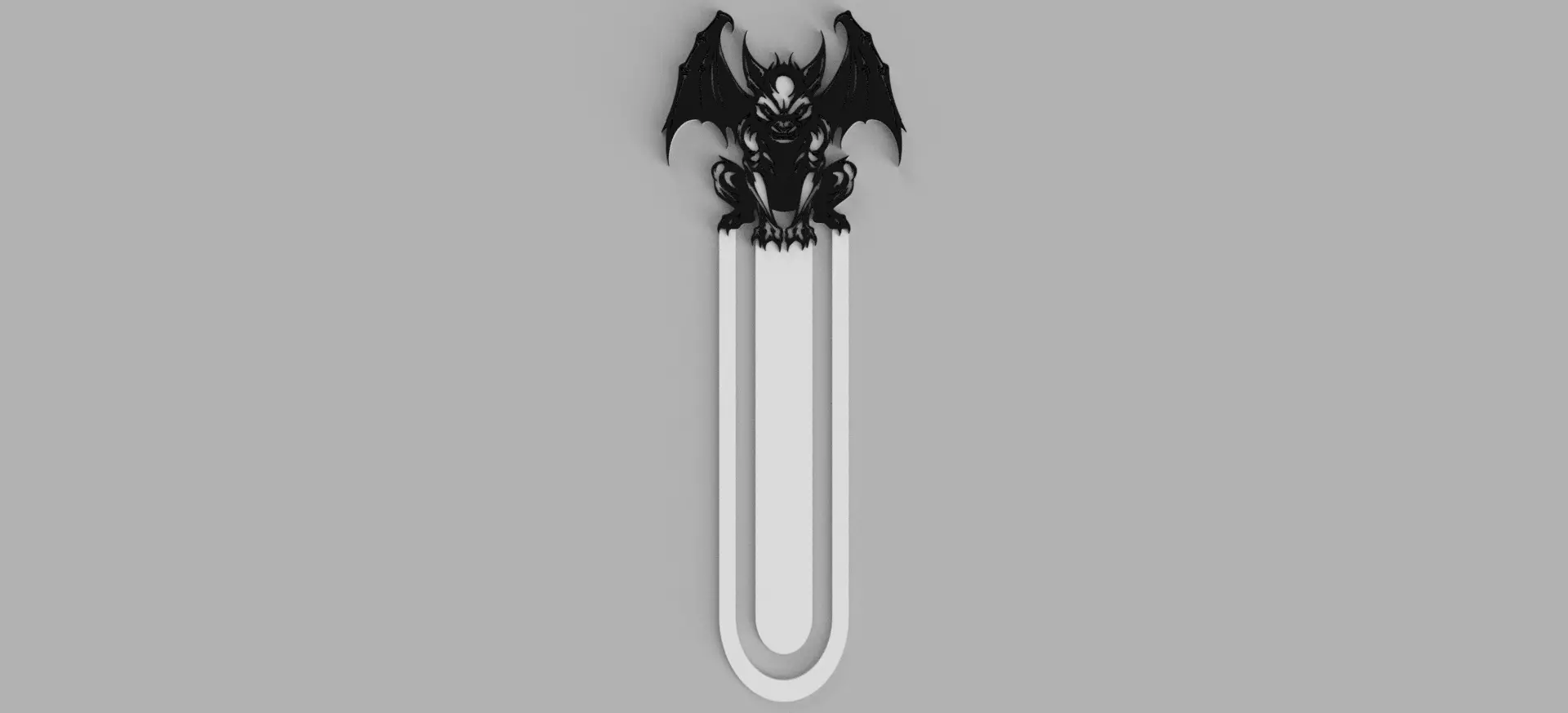 Winged Demon Crouching Devil Bookmark Free 3D print model