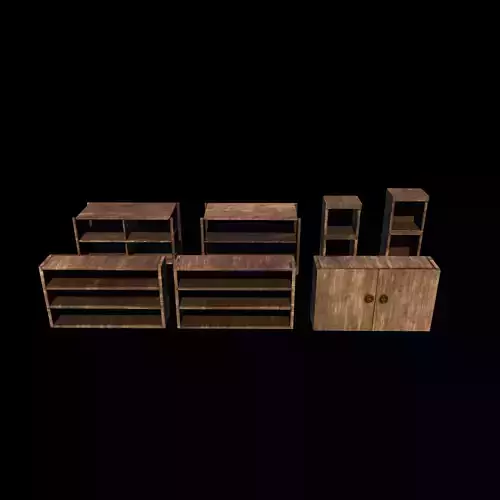 Medieval furniture set 