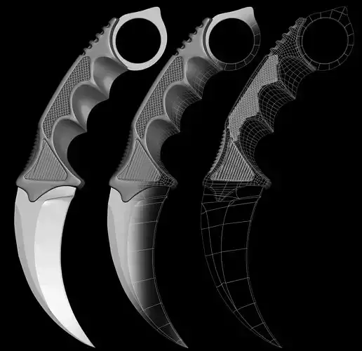 knife three knives 3D model