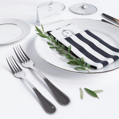 Tableware place setting mockup 3D model