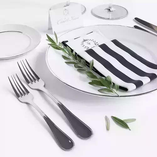Tableware place setting mockup 3D model