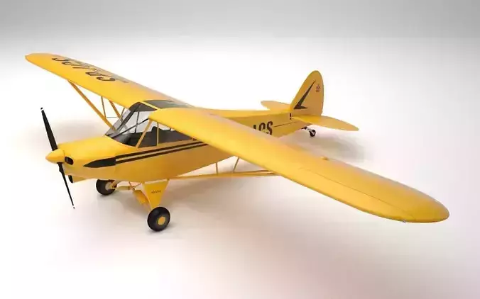 Piper PA-18 Supercub Free 3D model