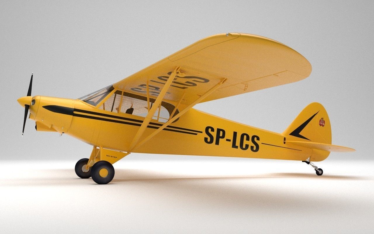 Piper PA-18 Supercub Free 3D model_1