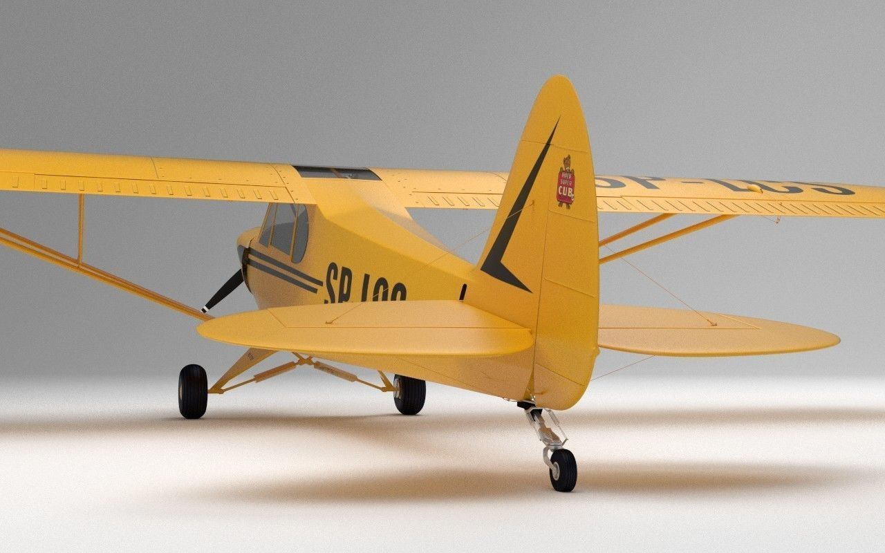 Piper PA-18 Supercub Free 3D model_3