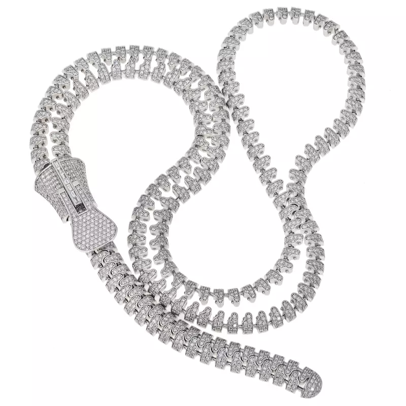 Diamond Zipper Necklace Low-poly 3D model