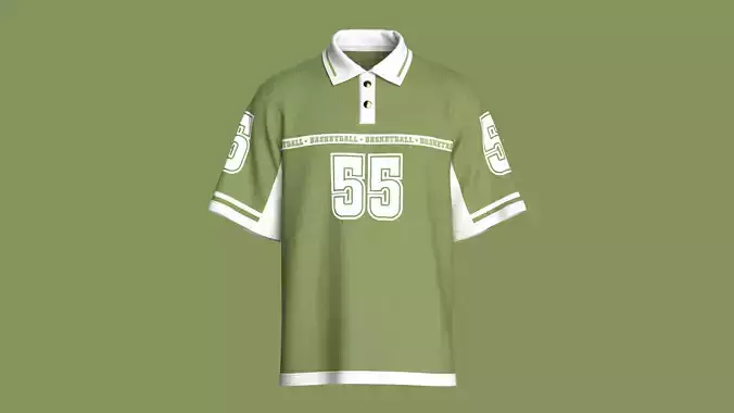 Men Basketball Polo Shirt - Mesh