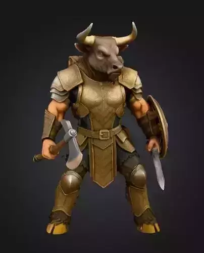 Armored Minotaur Hercule Bull Warrior 
