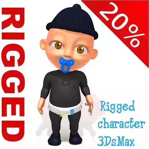 Thief baby Cartoon Rigged