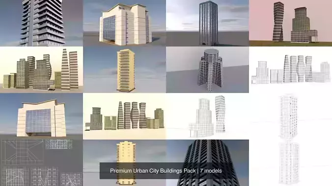 Premium Urban City Buildings Pack