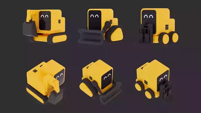Low Poly Construction Character Pack